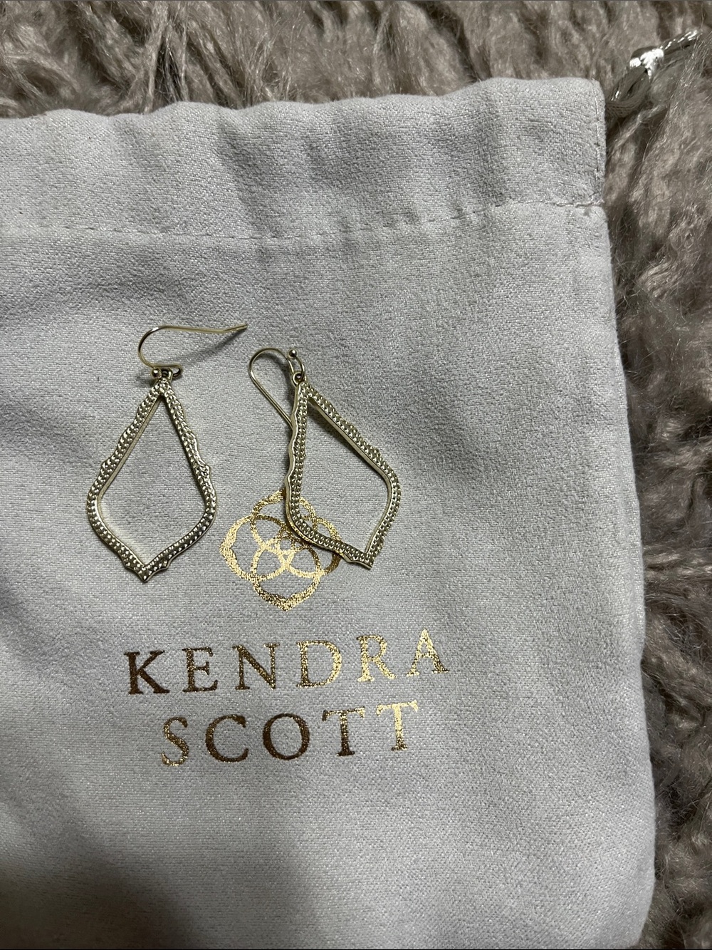 Kendra Scott Gold Openwork Drop Earrings